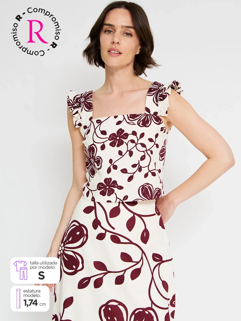 BLUSA MUJER MARQUIS LINO ESTAMPADA - 1