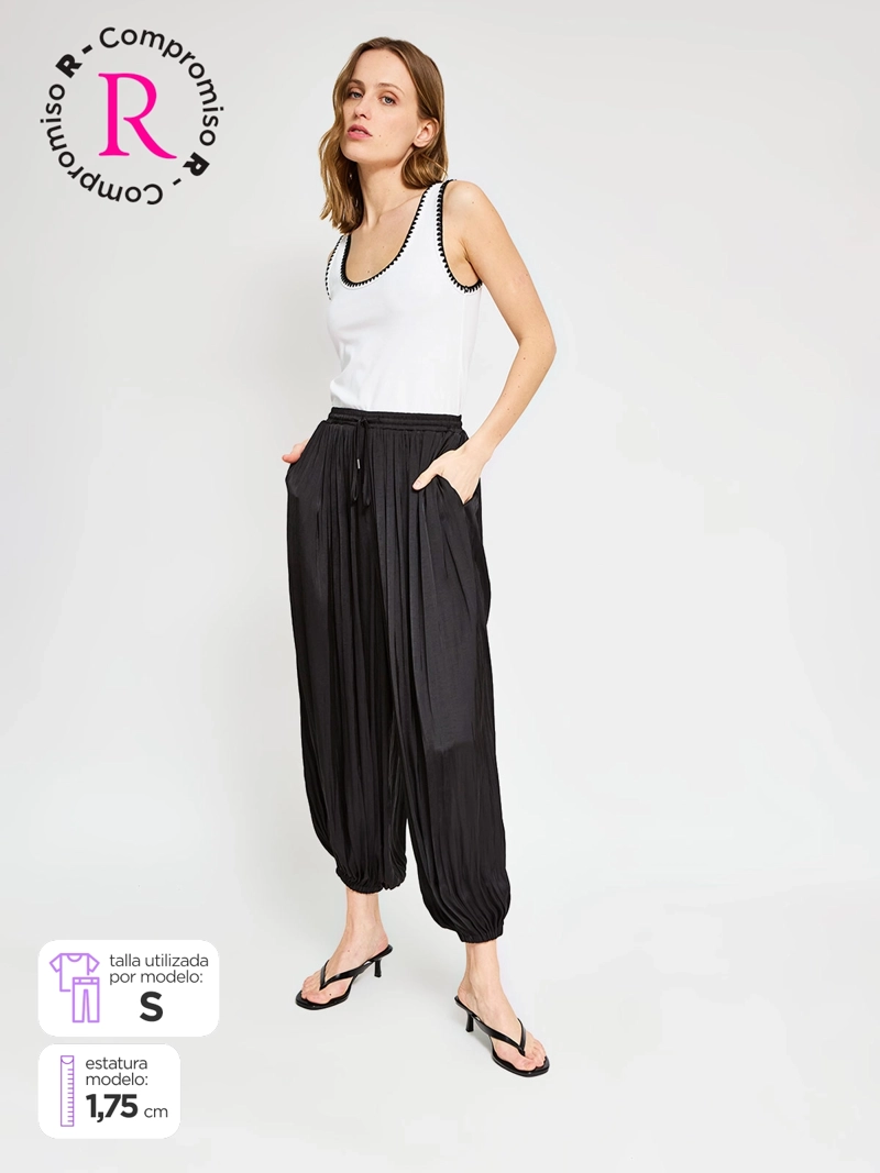 PANTALÓN MUJER MARQUIS BOMBACHO SATINADO - 1