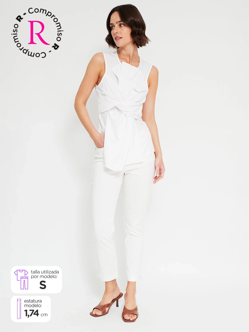 PANTALÓN MUJER CACHAREL CINTURA ELASTICADA