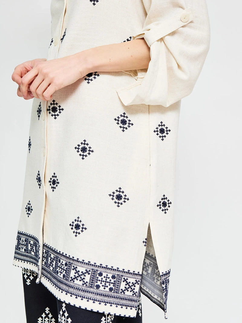 BLUSA MUJER CACHAREL LINO MANGA 3/4 - 3