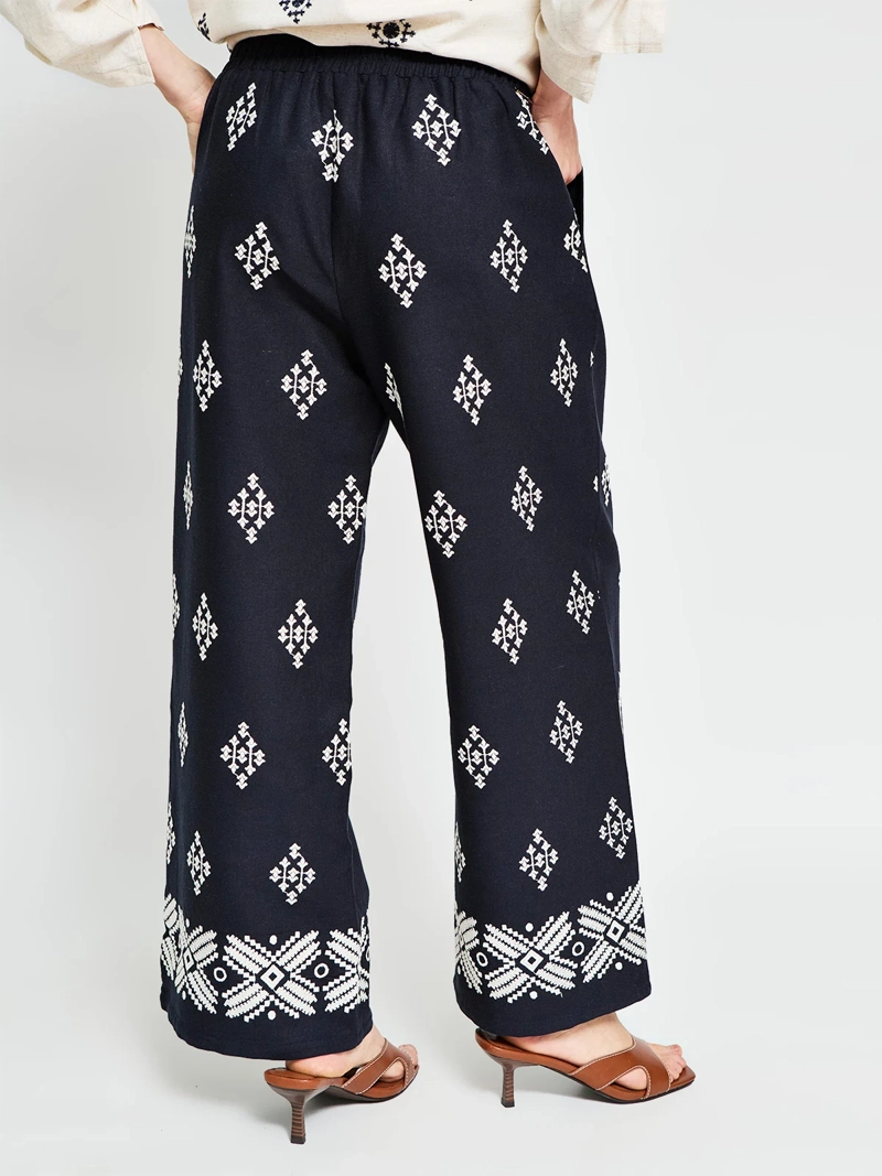 PANTALÓN MUJER CACHAREL LINO FLUIDO - 3