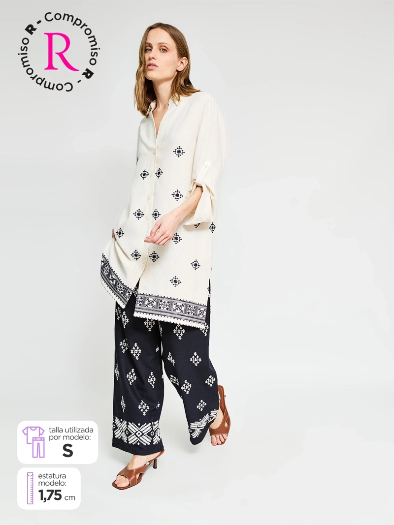 PANTALÓN MUJER CACHAREL LINO FLUIDO