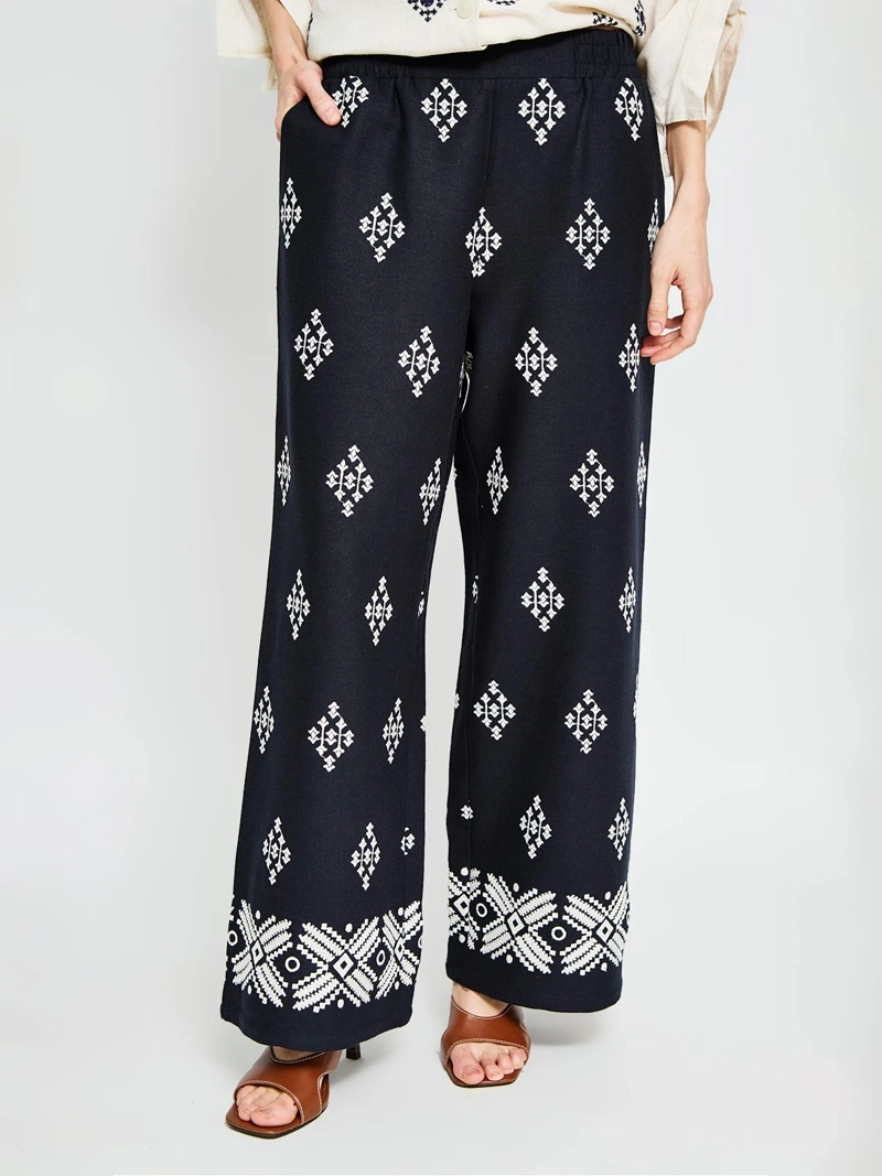 PANTALÓN MUJER CACHAREL LINO FLUIDO - 2