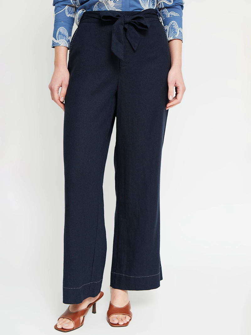 PANTALÓN MUJER CACHAREL LINO FLUIDO - 2