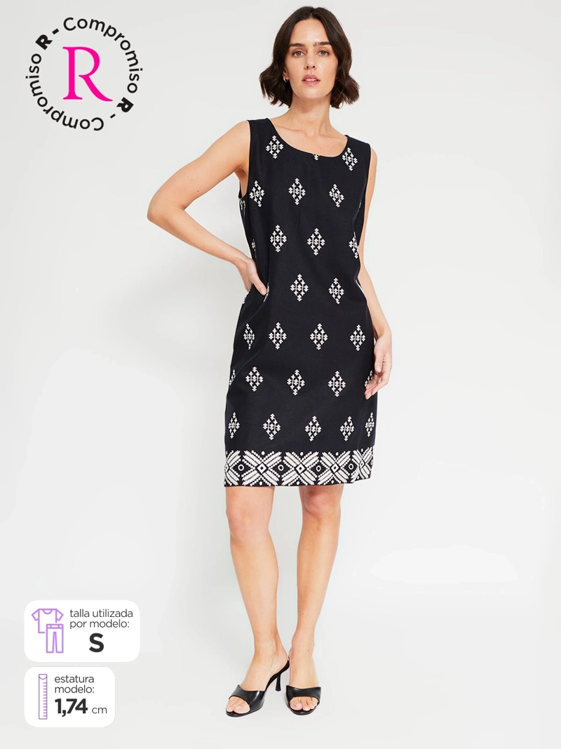 VESTIDO MUJER CACHAREL LINO CORTO JUMPER