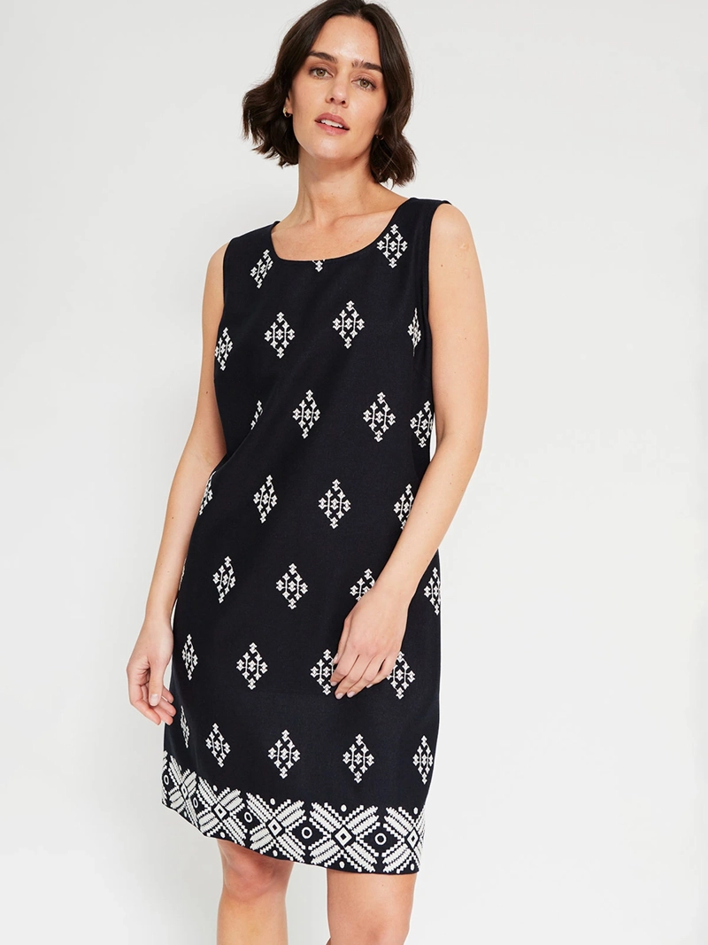 VESTIDO MUJER CACHAREL LINO CORTO JUMPER - 2