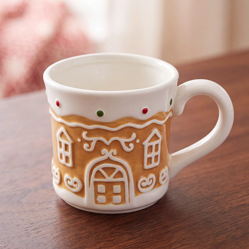 MUG RIPLEY HOME GINGER CASA MARRÓN/BLANCO