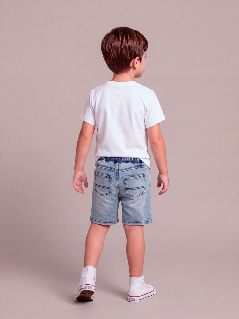 SHORT NIÑO HARVEST ALGODÓN DENIM - 2
