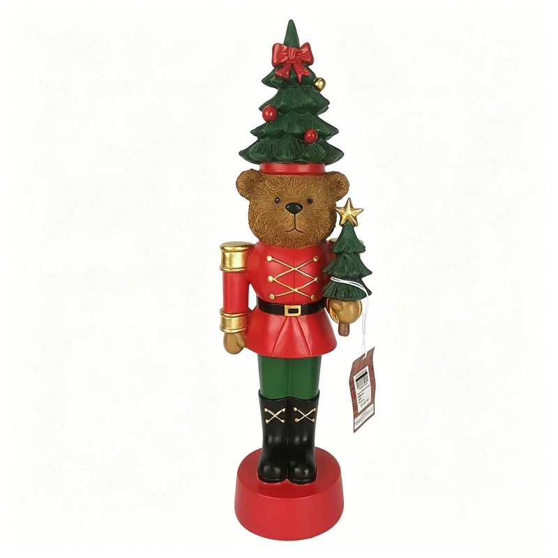 ADORNO NAVIDEÑO RIPLEY HOME TEDDY OSO CASCANUECES ÁRBOL  - 2