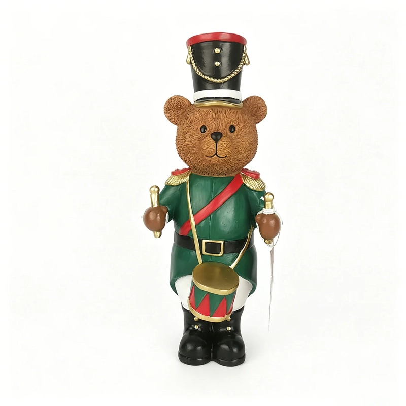ADORNO NAVIDEÑO RIPLEY HOME TEDDY OSO CASCANUECES TAMBOR  - 2