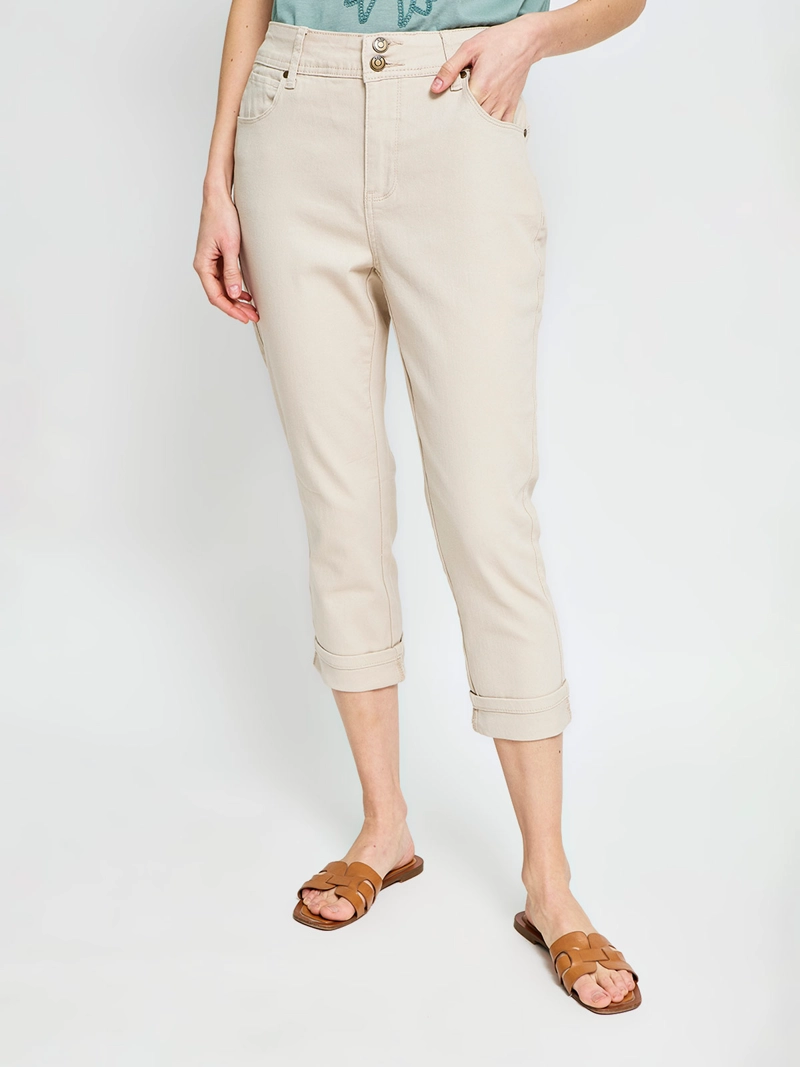 PANTALÓN MUJER AZIZ ALGODÓN CAPRI - 2