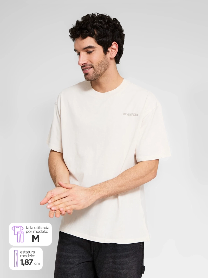 POLERA HOMBRE BARBADOS ALGODÓN OVERSIZE ESTAMPADA