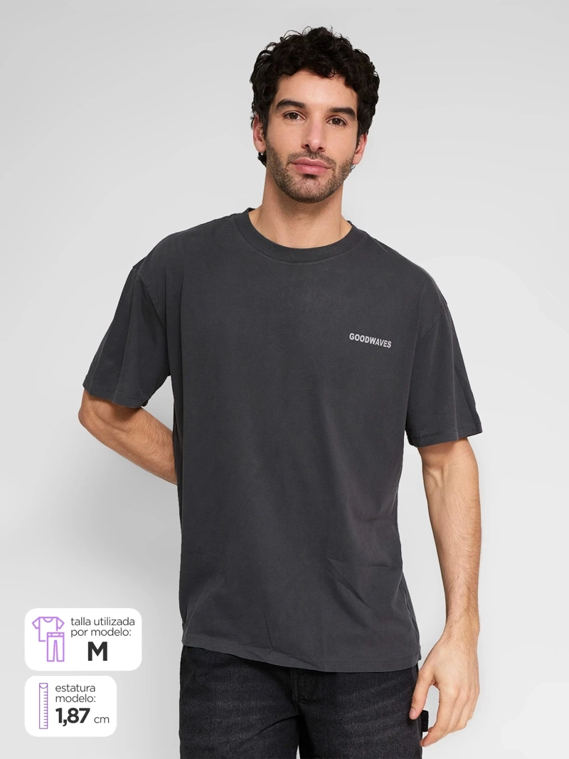 POLERA HOMBRE BARBADOS ALGODÓN OVERSIZE ESTAMPADA - 1