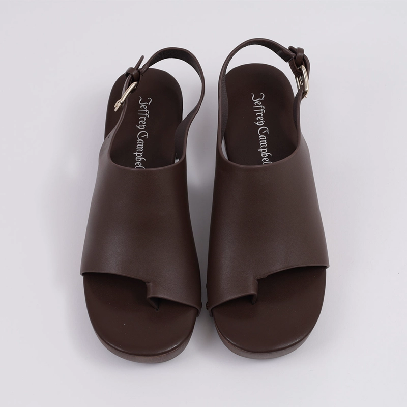 SANDALIAS MUJER JEFFRE CAMPBELL CAFÉ PIPPER CUERO - 4