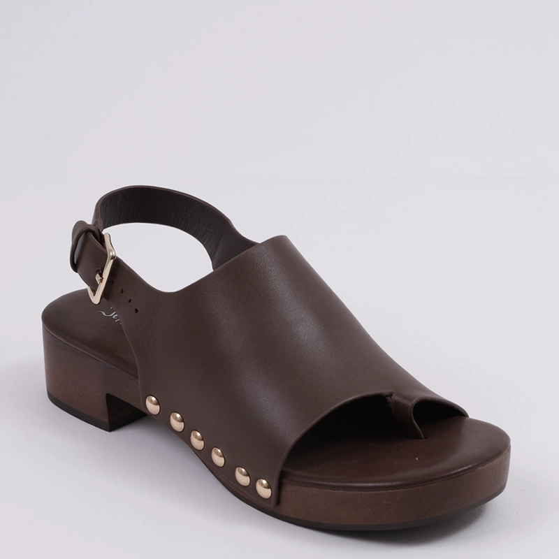 SANDALIAS MUJER JEFFRE CAMPBELL CAFÉ PIPPER CUERO - 2