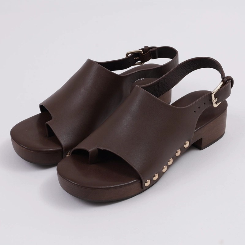 SANDALIAS MUJER JEFFRE CAMPBELL CAFÉ PIPPER CUERO - 3