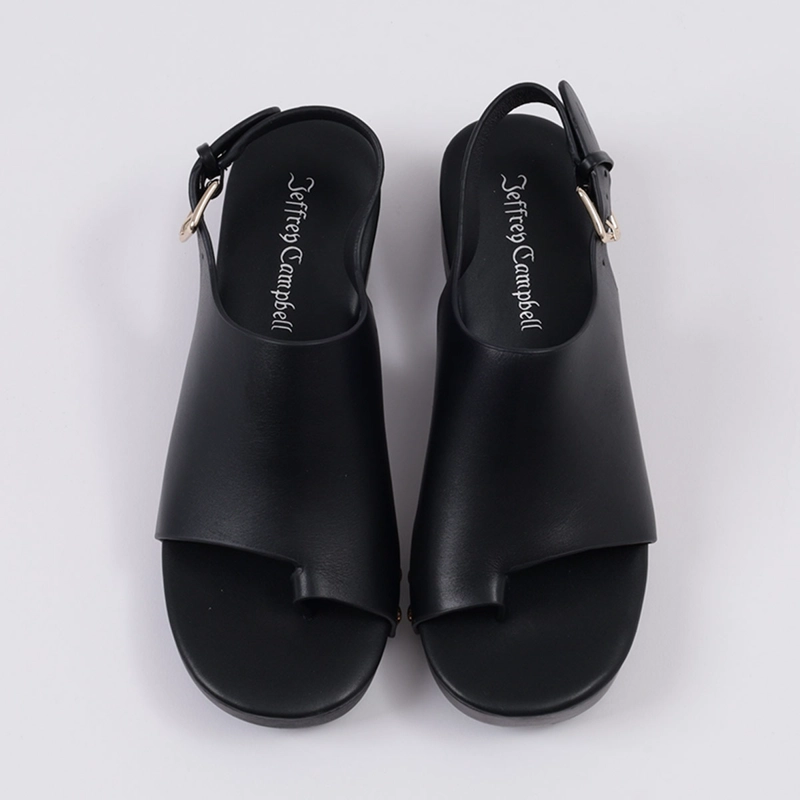 SANDALIAS MUJER JEFFRE CAMPBELL NEGRO PIPPER CUERO - 4