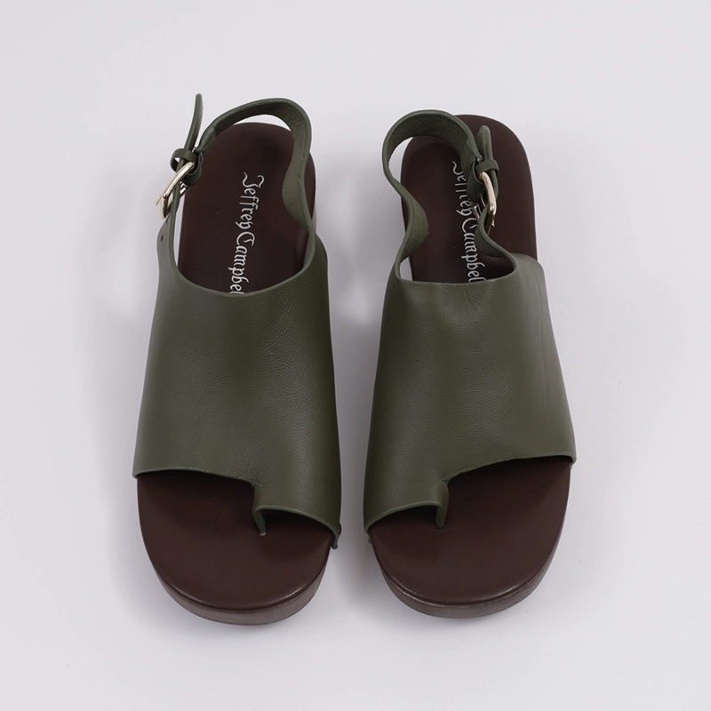 SANDALIAS MUJER JEFFRE CAMPBELL VERDE PIPPER CUERO - 4