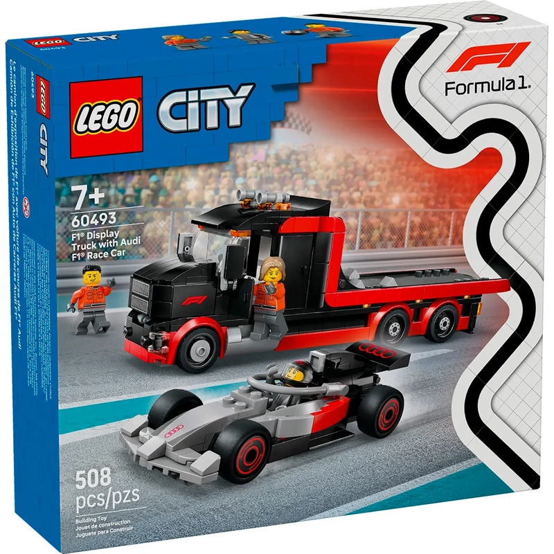 BLOQUES DE CONSTRUCCIÓN LEGO 60493 CAMIÓN DE EXHIBICIÓN DE F1® CON AUTO DE CARRERAS AUDI F1® - 2