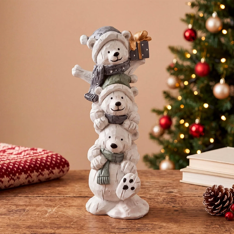 ADORNO NAVIDEÑO RIPLEY HOME NORDIC XMAS 3 OSOS - 1
