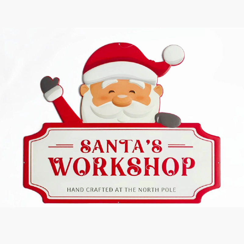 ADORNO NAVIDEÑO RIPLEY HOME TRADITIONAL XMAS CARTEL SANTA WORKSHOP - 1