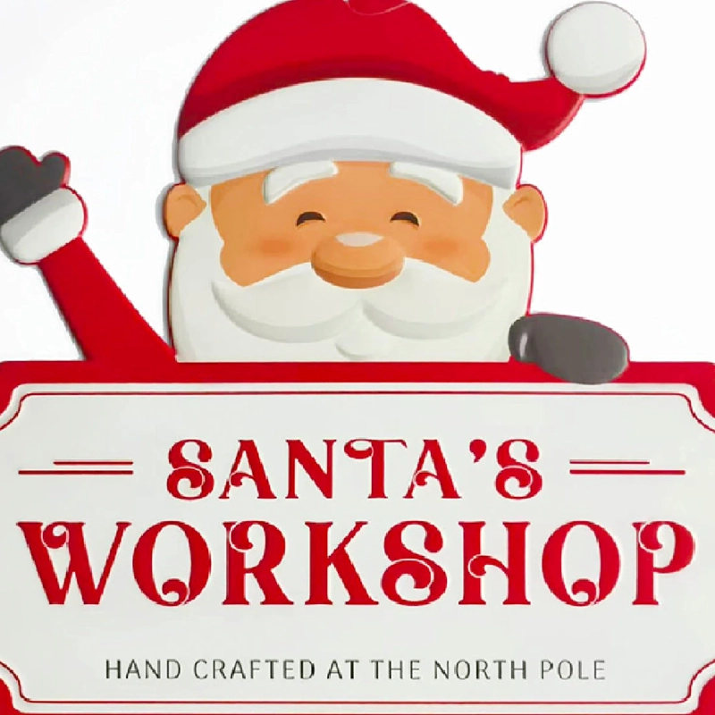 ADORNO NAVIDEÑO RIPLEY HOME TRADITIONAL XMAS CARTEL SANTA WORKSHOP - 2