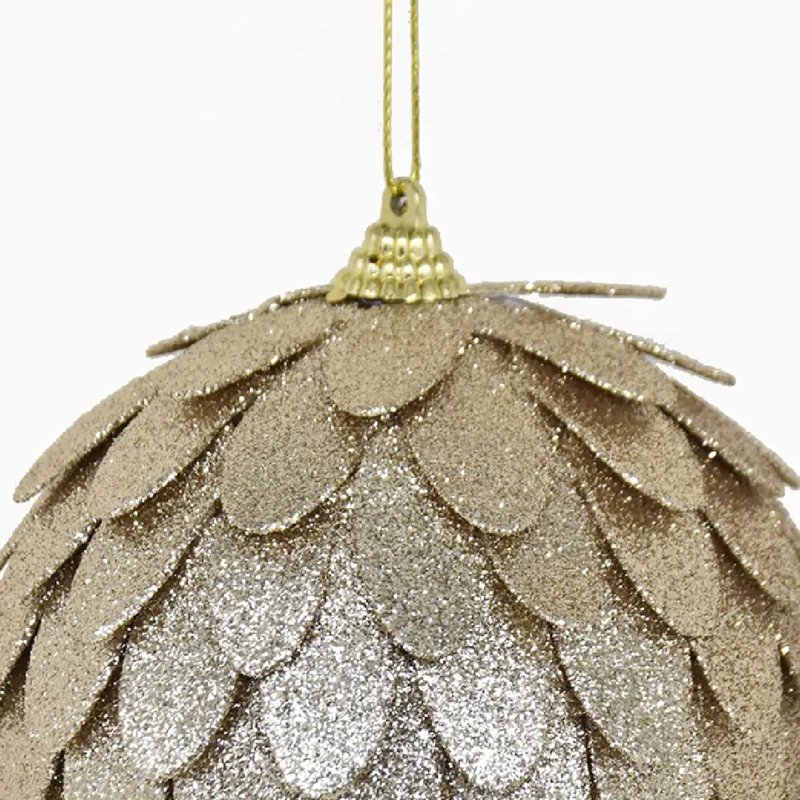 ADORNO NAVIDEÑO RIPLEY HOME ESFERA ESCAMAS GOLD - 3