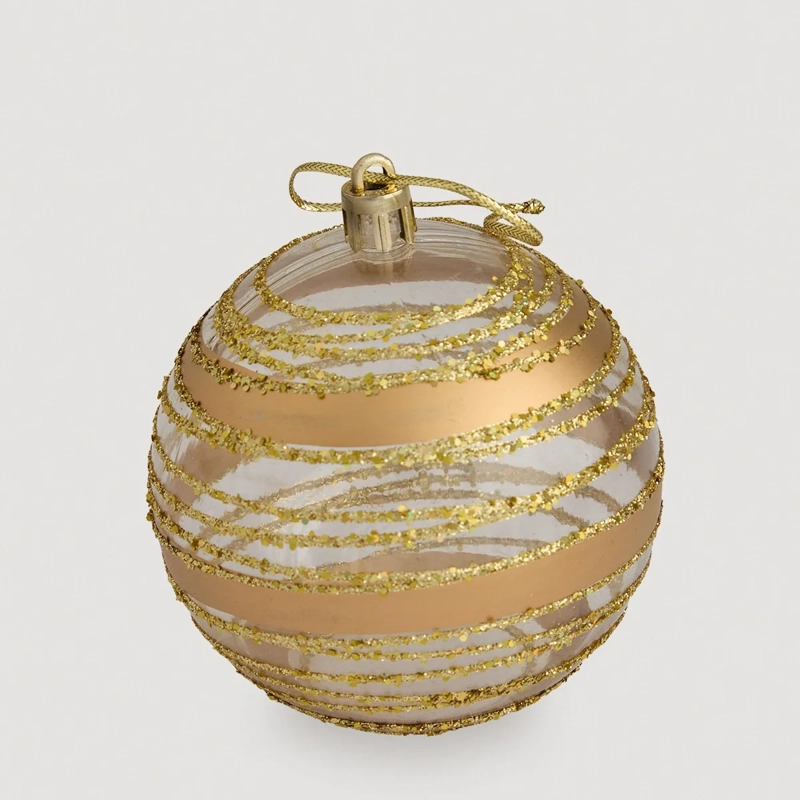 ADORNO NAVIDEÑO RIPLEY HOME SET X6 ADORNO 8 CM DORADO - 2