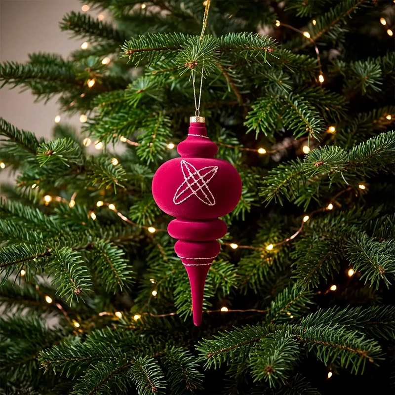 ADORNO NAVIDEÑO RIPLEY HOME WINE ROSE ORNAMENTO VELVET - 1