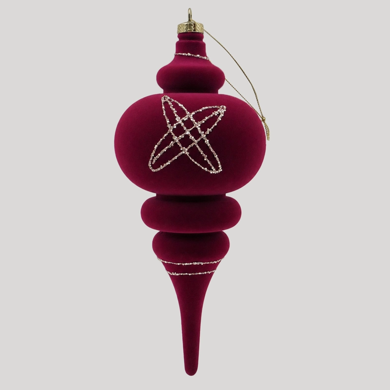 ADORNO NAVIDEÑO RIPLEY HOME WINE ROSE ORNAMENTO VELVET - 2
