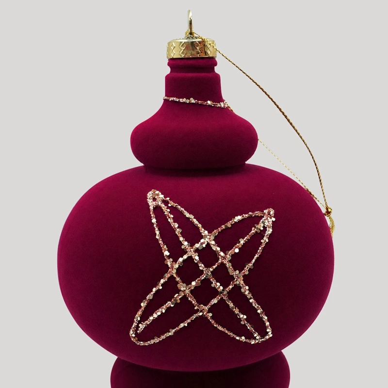 ADORNO NAVIDEÑO RIPLEY HOME WINE ROSE ORNAMENTO VELVET - 3