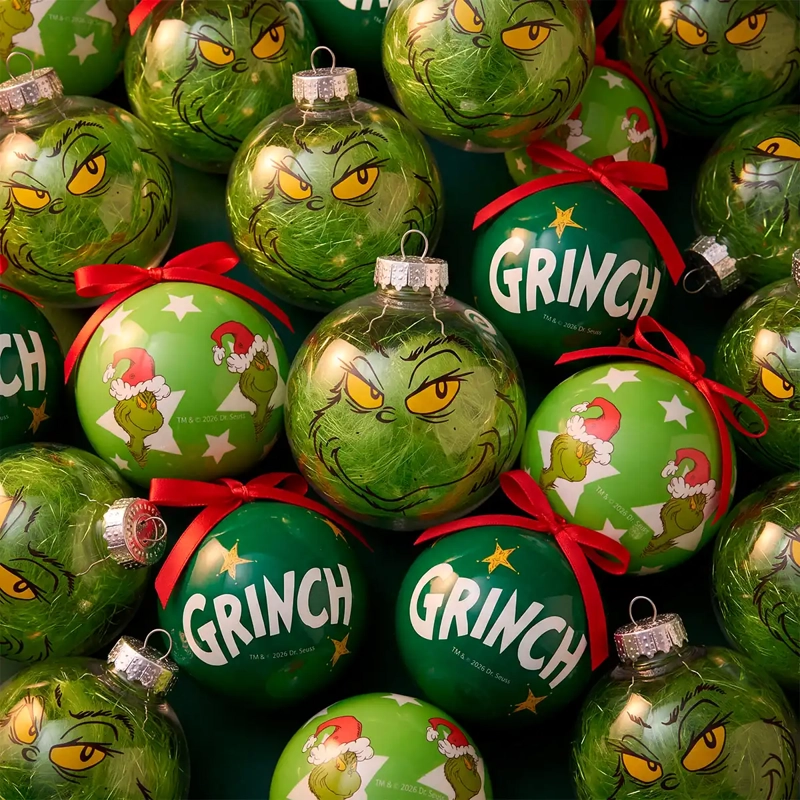 PACK X15 ADORNOS NAVIDEÑO GRINCH 8 CM - 1