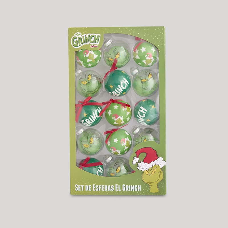 PACK X15 ADORNOS NAVIDEÑO GRINCH 8 CM - 6