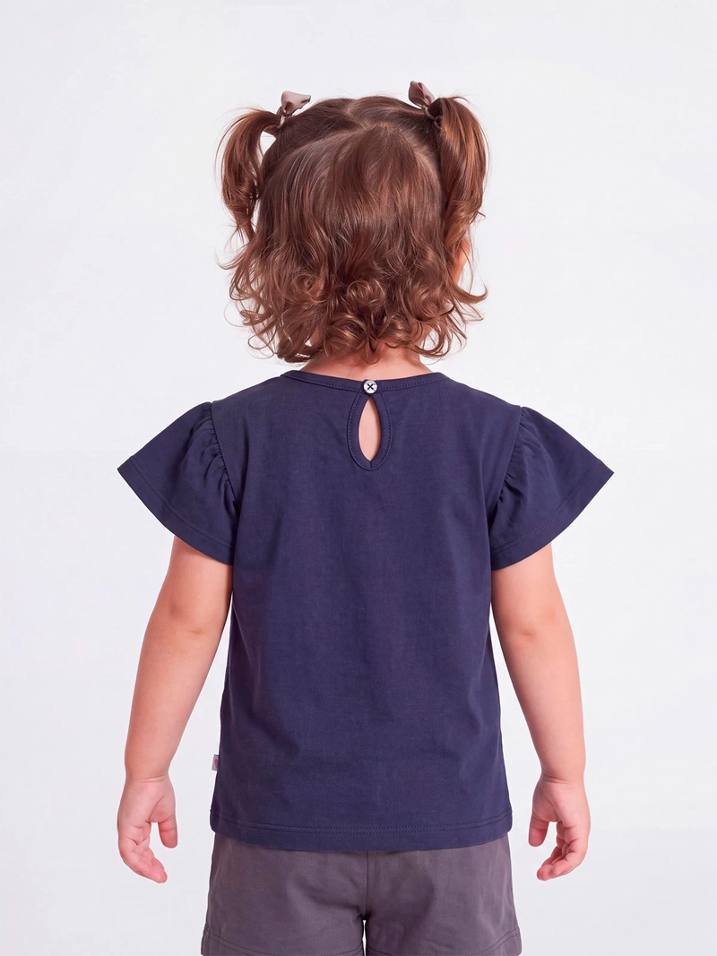 POLERA NIÑA BABY HARVEST MANGA CORTA ALGODÓN APLICACIONES - 2