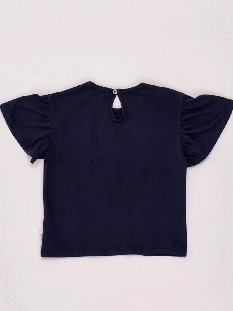 POLERA NIÑA BABY HARVEST MANGA CORTA ALGODÓN APLICACIONES - 4
