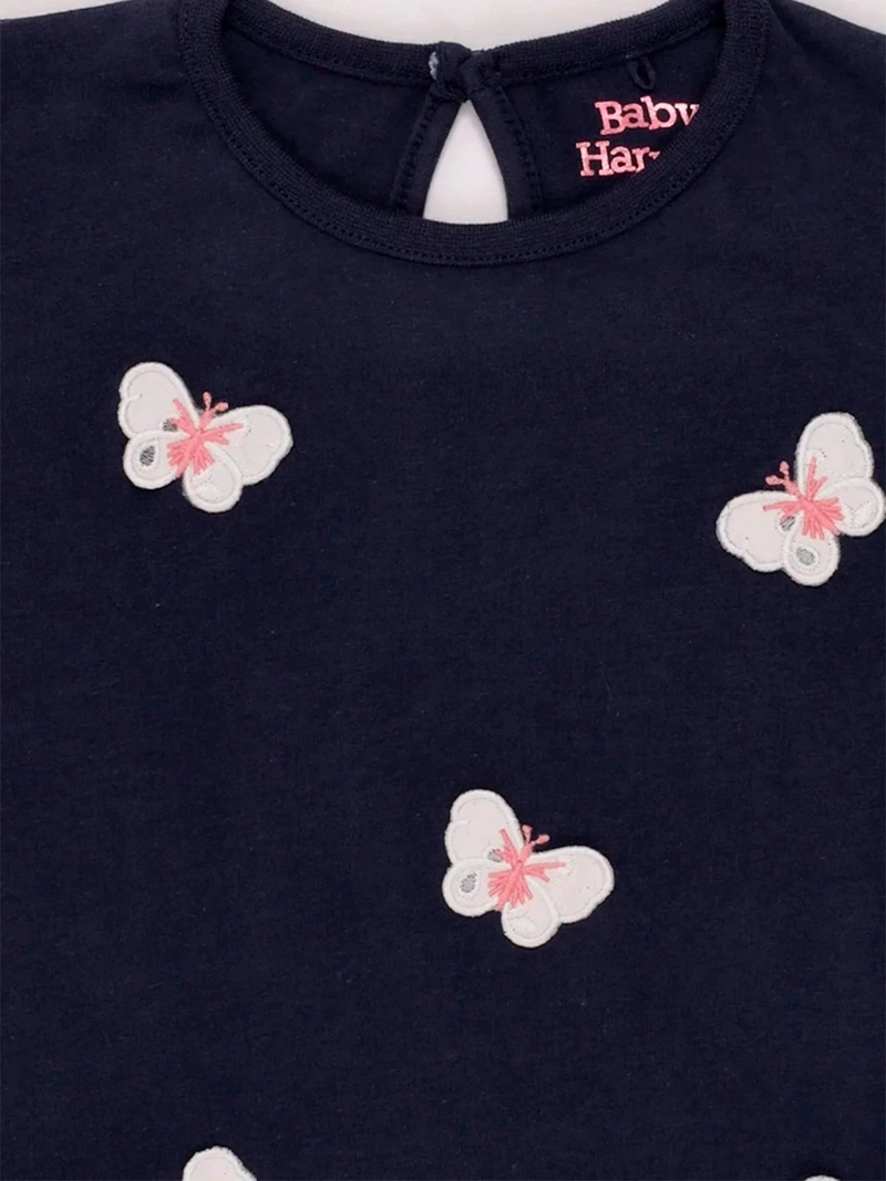POLERA NIÑA BABY HARVEST MANGA CORTA ALGODÓN APLICACIONES - 5