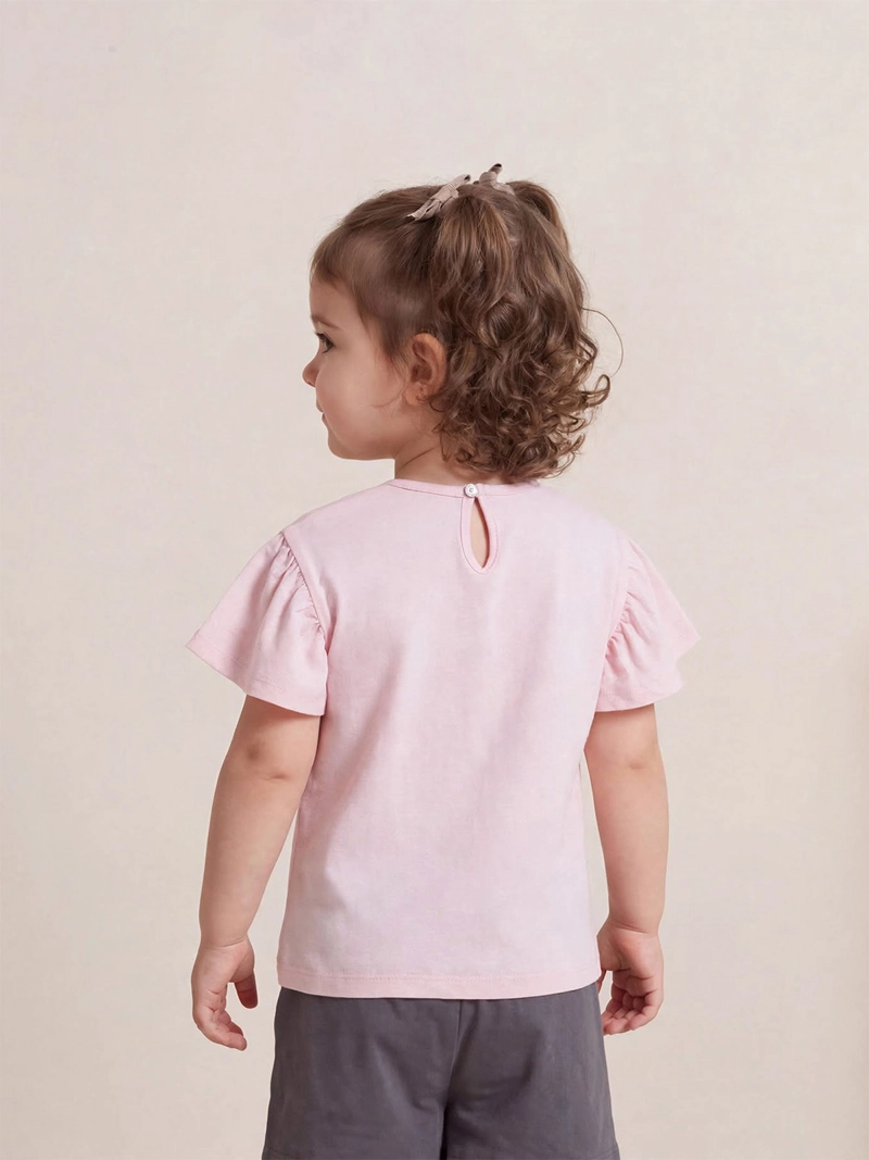 POLERA NIÑA BABY HARVEST MANGA CORTA ALGODÓN APLICACIONES - 2
