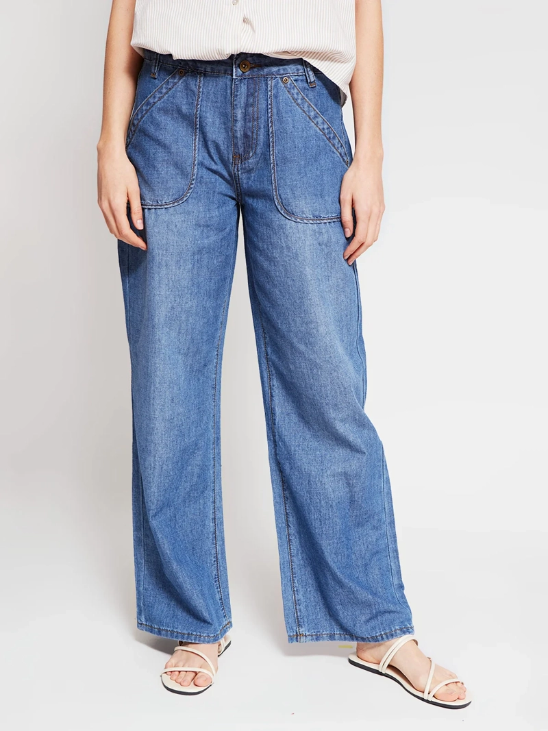 PANTALÓN MUJER REGATTA ALGODÓN DENIM LIVIANO - 2