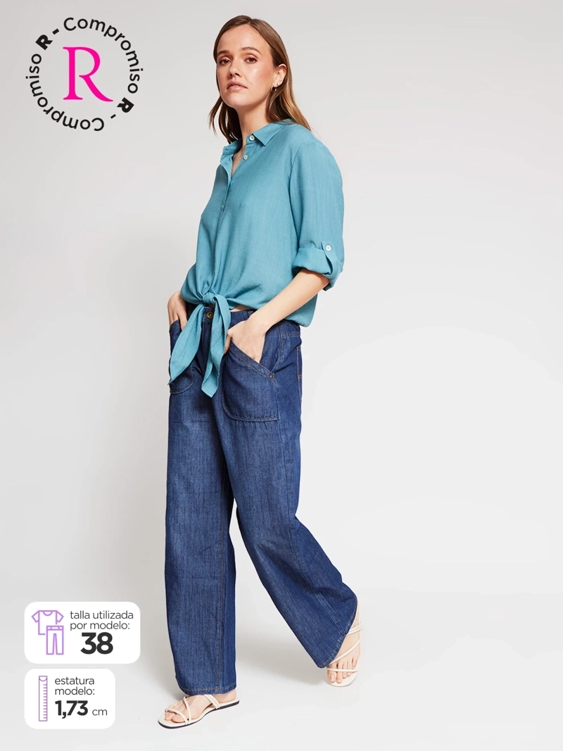 PANTALÓN MUJER REGATTA ALGODÓN DENIM LIVIANO - 1