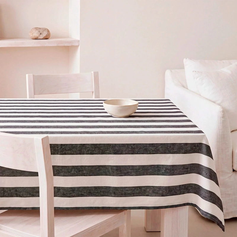 MANTEL RIPLEY HOME LÍNEAS 180X240 CM NEGRO - 1