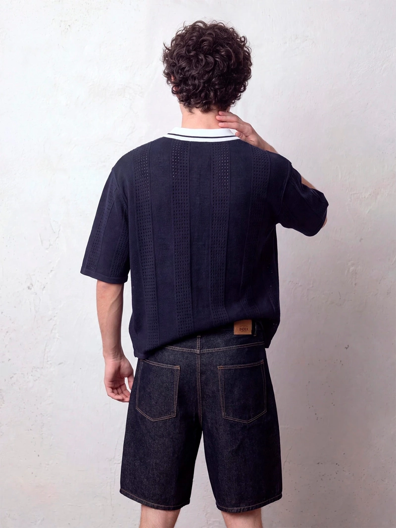 POLERA HOMBRE INDEX CUELLO POLO MANGA CORTA TEJIDA - 2