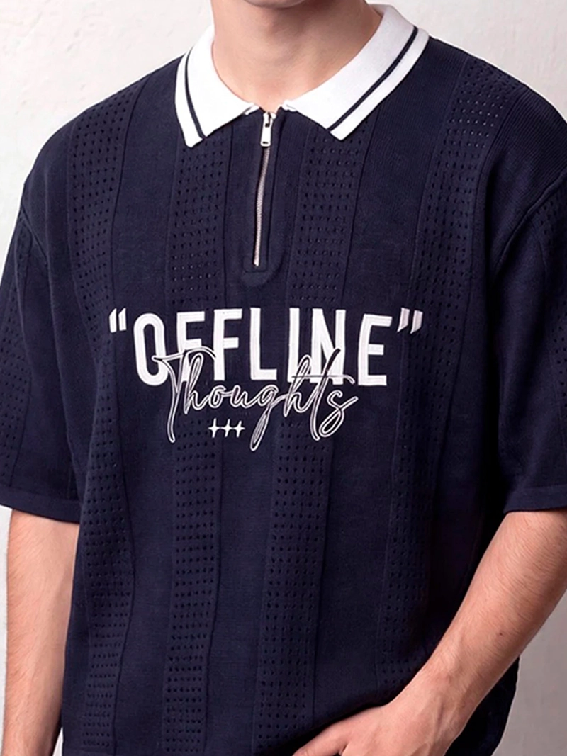 POLERA HOMBRE INDEX CUELLO POLO MANGA CORTA TEJIDA - 3
