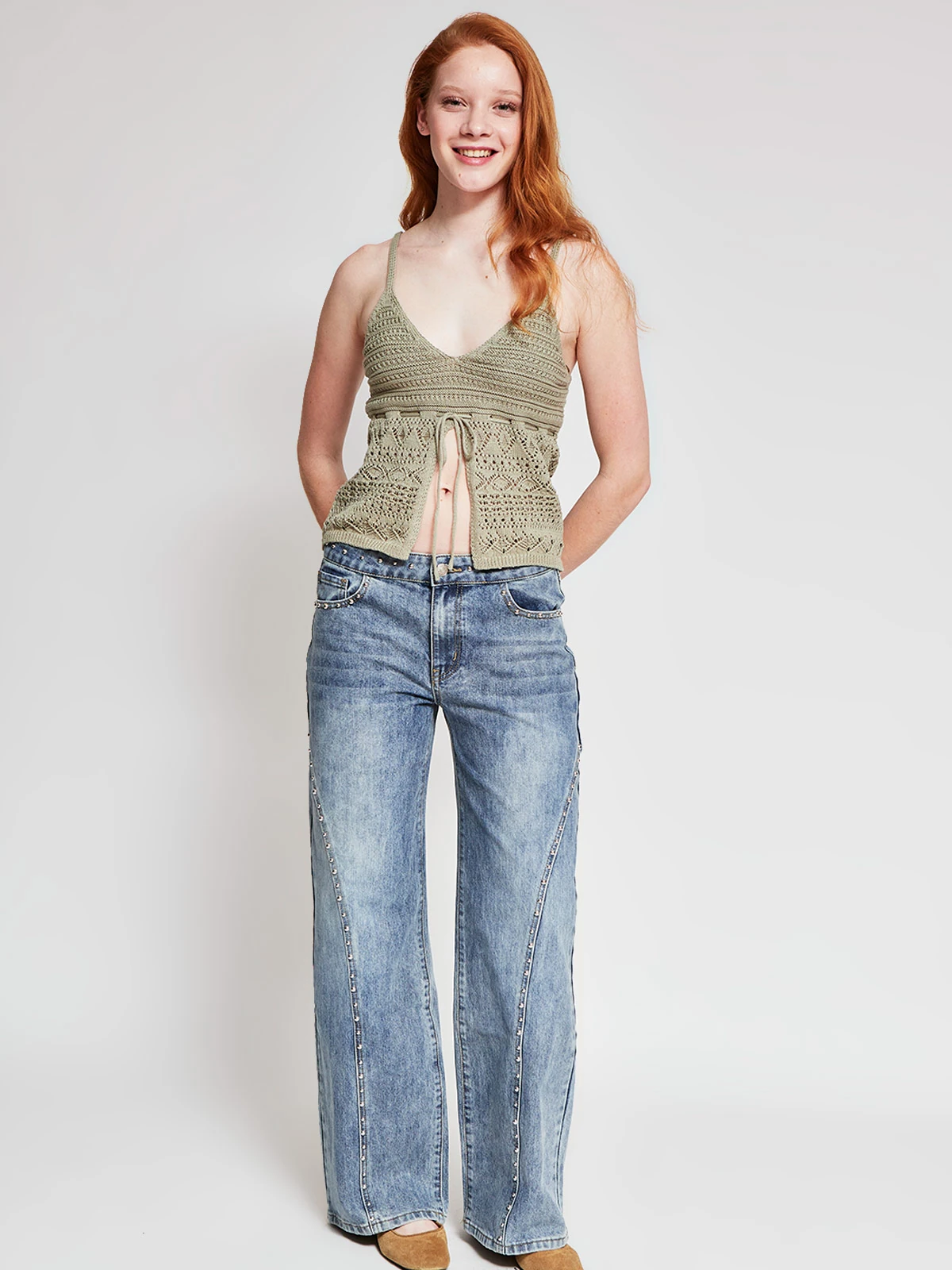 POLERA MUJER INDEX ALGODÓN SIN MANGAS AMARRAS - 4