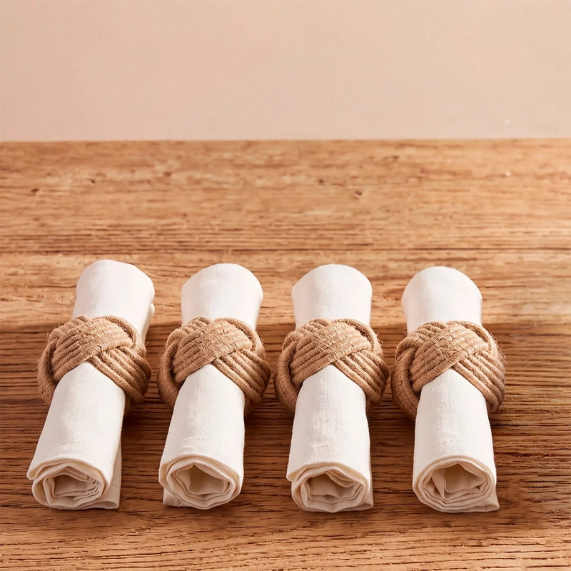 SET X4 PORTA SERVILLETAS RIPLEY HOME TRENZADO BEIGE