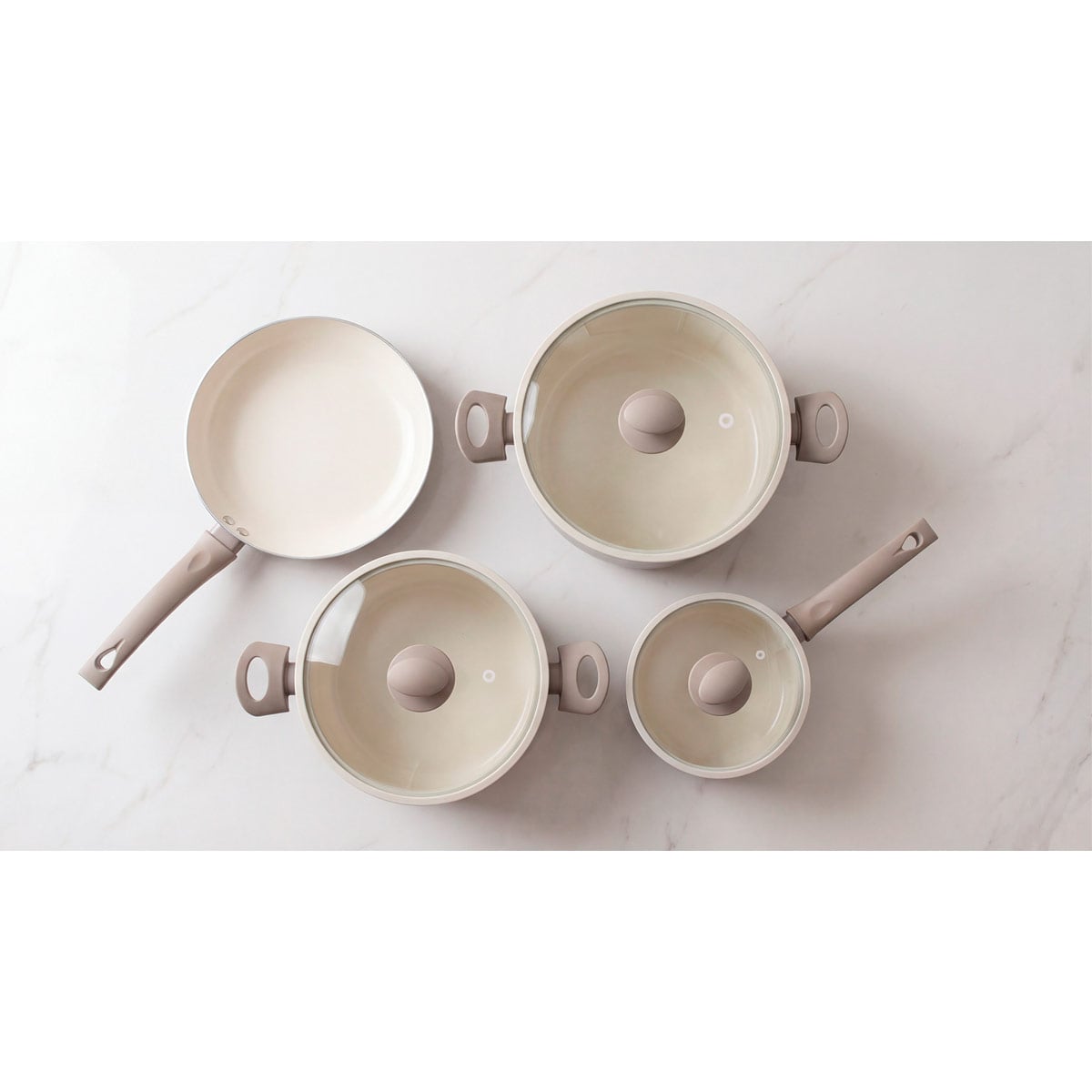 BATERÍA DE COCINA ILKO CERAMIC COLORS 7 PIEZAS GRIS - 2