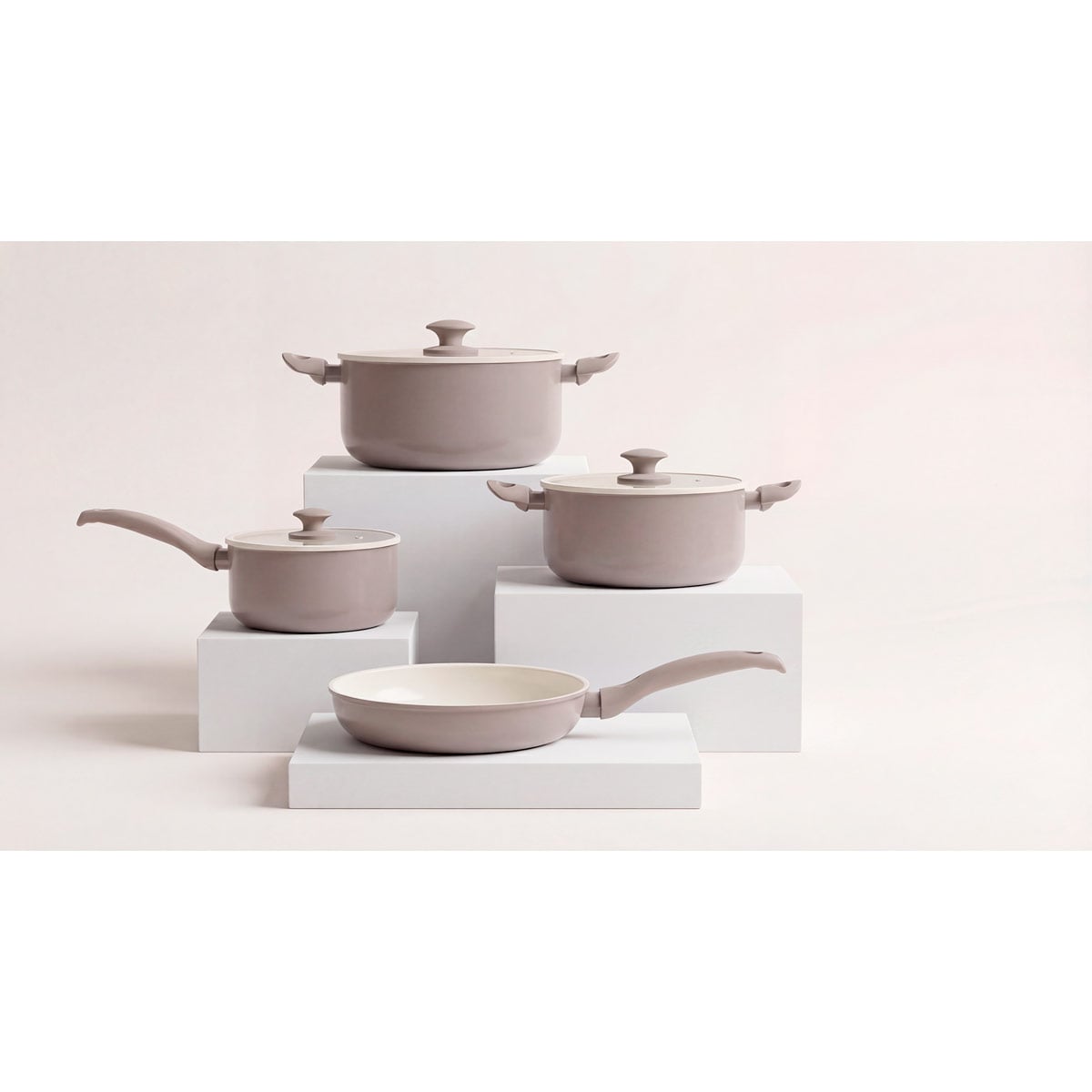 BATERÍA DE COCINA ILKO CERAMIC COLORS 7 PIEZAS GRIS - 3