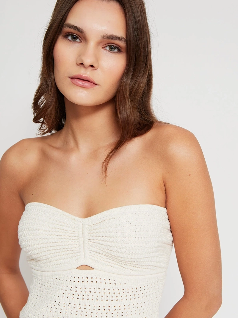 POLERA MUJER INDEX ALGODÓN STRAPLESS - 3