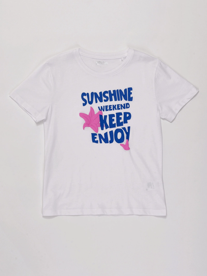 POLERA NIÑA INDEX TEEN ALGODÓN MANGA CORTA PRINT