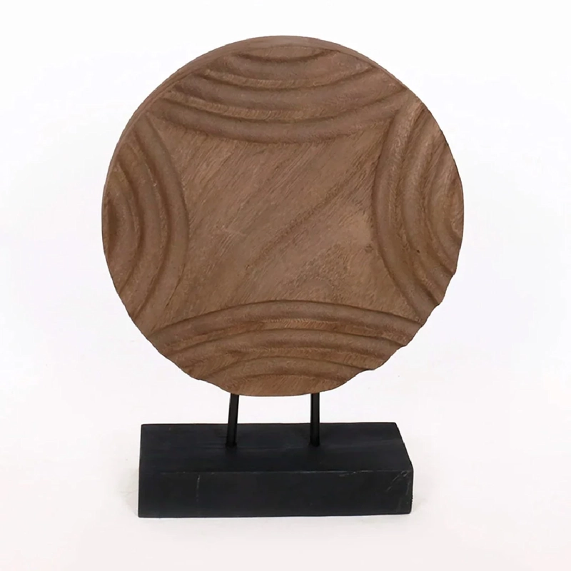 FIGURA DECORATIVA RIPLEY HOME CIRCULO MADERA