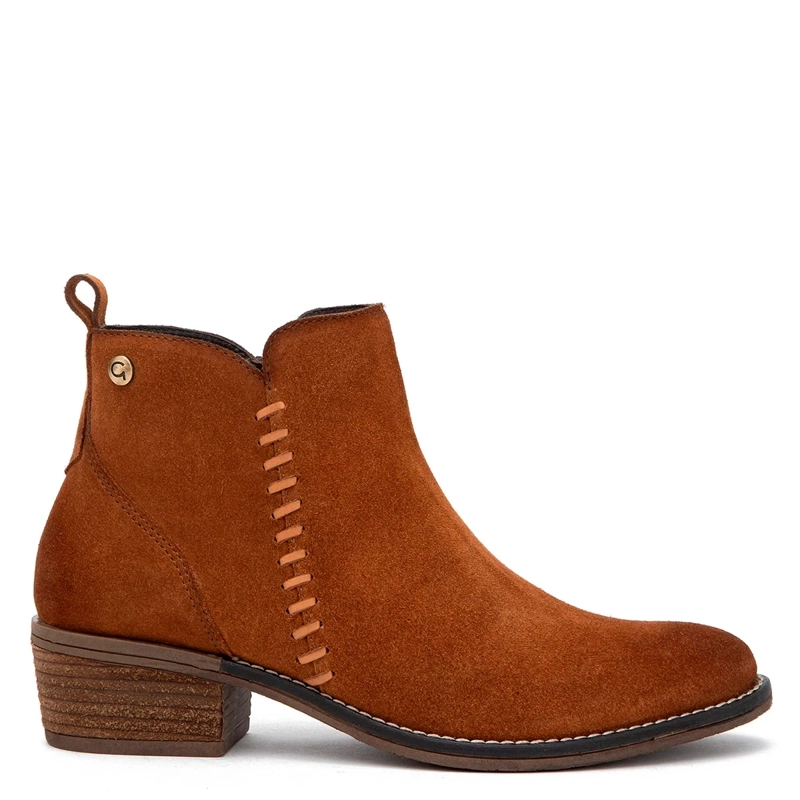 BOTINES MUJER GACEL CAFÉ GINA CUERO - 1